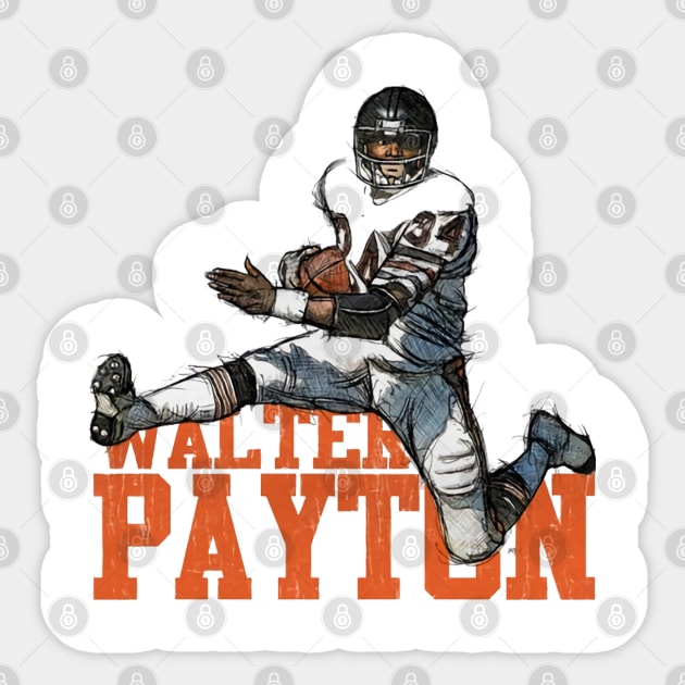 Walter Payton Chicago Legendary Running Back Sticker by Buya_Hamkac